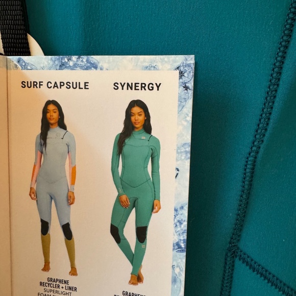 NWT Billabong Women's 'Synergy' 3/2 Neoprene Wetsuit in Blue Lagoon Sz. 6US - Picture 4 of 10